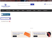 Tablet Screenshot of factorydirecthose.com